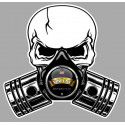 The VINCENT  Pistons skull Sticker  