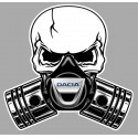 DACIA  Pistons Skull Sticker vinyle laminé