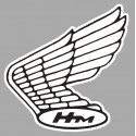 HONDA WING left laminated decal