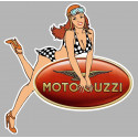 MOTO GUZZI  right Pin Up Sticker  