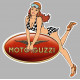 MOTO GUZZI  left Pin Up Sticker  