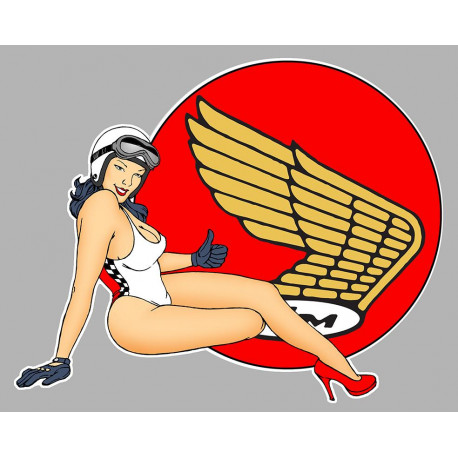 HONDA right Pin Up Sticker 