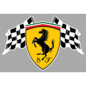 FERRARI Flags Sticker vinyle laminé