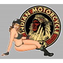 INDIAN  right PIN UP laminated decal